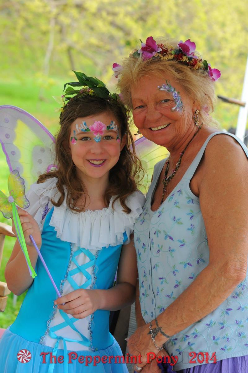 Butterfly face painting is popular for all ages. by Angela Cichetti Deppe